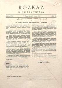 Rozkaz ministra vnitra č. 11 „K 20. výročí vítězství pracujícího lidu v únoru 1948“ z