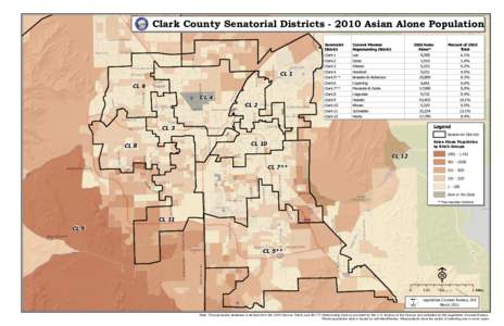 Clark County Senatorial Districts[removed]Asian Alone Population Senatorial District Current Member Representing District