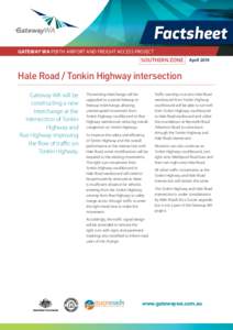 Factsheet Gateway WA Perth Airport and Freight Access Project southern zone  April 2014