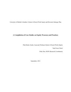 Philosophy of education / Education policy / Multiculturalism / Inclusion / Master of Social Work / University of British Columbia / Diversity / Employment equity / Education / Affirmative action / Critical pedagogy