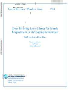 Family / Family law / Parenting / Maternity leave in the United States / United States labor law / Women in the United States / Paternity law / Parental leave / Paternity / Women in the workforce / Haplogroup Y / Financial Secrecy Index