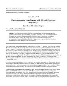Technology / Electromagnetic compatibility / Mobile telecommunications / Electronics / Electromagnetic interference / Fly-by-wire / Airplane mode / Aviation Safety Reporting System / Boeing 737 / Air safety / Aviation / Avionics