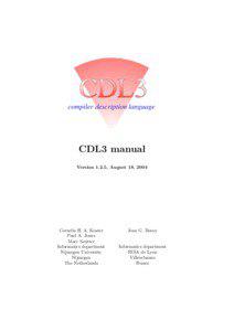 compiler description language  CDL3 manual