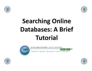 Microsoft PowerPoint - Searching Online Databases [Read-Only]