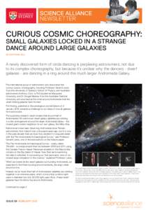 SCIENCE ALLIANCE newsletter Curious cosmic choreography:  Small galaxies locked in a strange