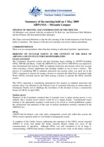 Neutron facilities / Energy conversion / Bragg Institute / Open-pool Australian lightwater reactor / Australian Nuclear Science and Technology Organisation / Nuclear safety / High Flux Australian Reactor / Research reactor / Nuclear reactor / Nuclear technology / Energy / Nuclear physics