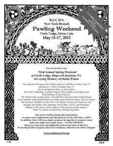 R.S.C.D.S. New York Branch Pawling Weekend Circle Lodge, Sylvan Lake