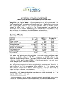 Microsoft Word - CitySpring_results release_1QFY14_13Aug13_clean