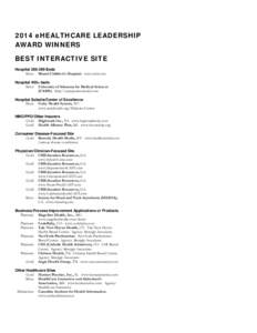 Microsoft Word - 2014AwardWinners-Interactive.doc