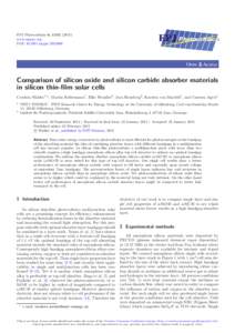 EPJ Photovoltaics 6, www.epj-pv.org DOI: epjpvEPJ Photovoltaics Open