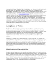 PLEASE READ THESE TERMS OF USE (“AGREEMENT” OR “TERMS OF USE”) CAREFULLY BEFORE USING THE SERVICES OFFERED BY eM Client, INC. (“COMPANY”). THIS AGREEMENT SETS FORTH THE LEGALLY BINDING TERMS AND CONDITIONS FO
