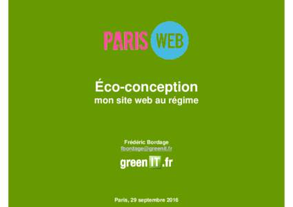 Green IT Etat de l’art Éco-conception mon site web au régime juin 2015