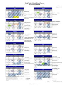 Camp Verde Unified School District[removed]Calendar S  M