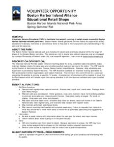 Boston Harbor islands / Boston Harbor / Boston Harbor Islands National Recreation Area / Boston Harbor Island Alliance / Georges Island / Spectacle Island / National Park Service / Boston / Geography of Massachusetts / Massachusetts / Geography of the United States