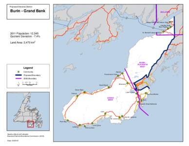 Proposed Electoral District:  Burin - Grand Bank BELLEVUE