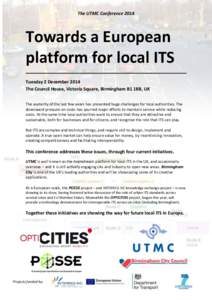 Geography of Alabama / Local government in the United Kingdom / Birmingham / OpenForum Europe / Real-time computing / Urban Traffic Management and Control / Technology