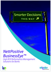 NettPositive BusinessEye™ High ROI Performance Management Solutions for Banks