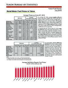 Yukon Bureau of Statistics 2 ÷  9