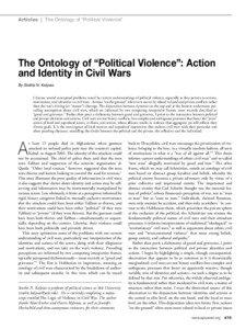 Articles  The Ontology of “Political Violence”