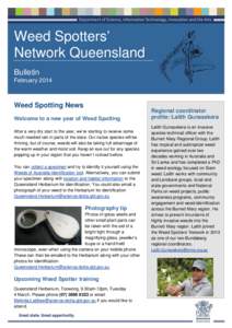 February 2014—Weed Spotters’ Network Queensland Bulletin