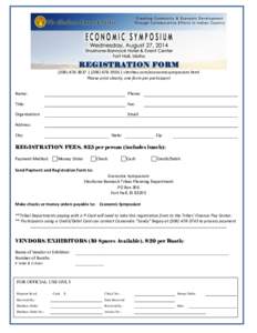 ([removed] | ([removed] | sbtribes.com/economicsymposium.html Please print clearly, one form per participant Name: Phone: