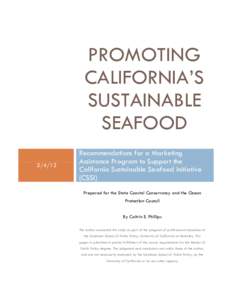 Promoting California’s Sustainable Seafood