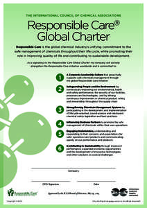THE INTERNATIONAL COUNCIL OF CHEMICAL ASSOCIATIONS  Responsible Care Global Charter  ®