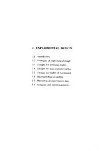 3. EXPERIMENTAL DESIGN 3.1 Introduction  3.2