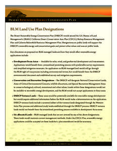 BLM Land Use Plan Designations