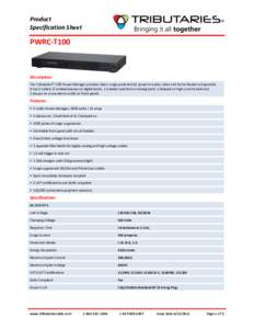 Product	
  	
   Specification	
  Sheet	
      PWRC-­‐T100	
  