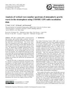 Atmospheric thermodynamics / Atmosphere / GPS / Atmospheric dynamics / Waves / Global Positioning System / GPS Radio occultation / Radio occultation / Radiosonde / Atmospheric sciences / Meteorology / Technology