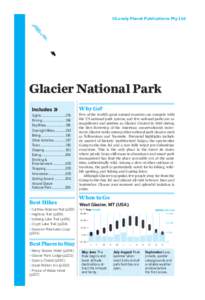©Lonely Planet Publications Pty Ltd  Glacier National Park Why Go? Sights .............................179 Driving ........................... 184