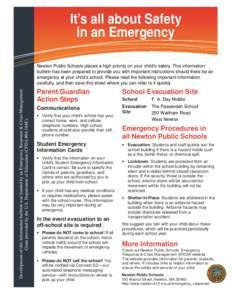 Emergency Information for F.A. Day Parents