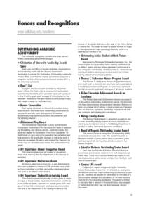 51_55_Honors_Honors[removed]:43 PM Page 51  Honors and Recognitions Honors and Recognitions www.salisbury.edu/academic