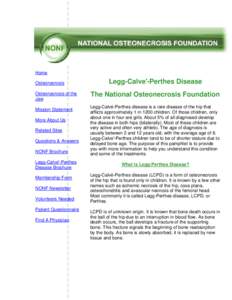 Legg Perthes Disease Brochure