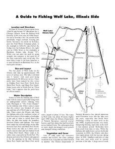 A Guide to Fishing Wolf Lake, Illinois Side Location and Directions William W. Powers Conservation Area,
