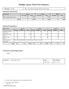 Multiple Agency Fiscal Note Summary Bill Number: 6239 SB Title: Concerning civil marriage and domestic partnerships  Estimated Cash Receipts