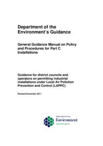 Department of the Environment’s Guidance