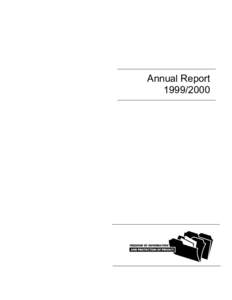Annual Report[removed] November 2000 Honourable Ken Kowalski Speaker