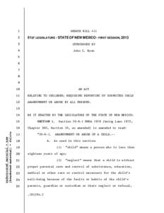 SENATE BILL51ST LEGISLATURE - STATE OF NEW MEXICO - FIRST SESSION, 2013