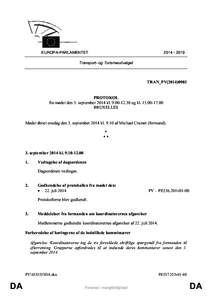 [removed]EUROPA-PARLAMENTET Transport- og Turismeudvalget  TRAN_PV[removed]