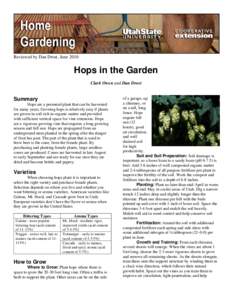 Reviewed by Dan Drost, June[removed]Hops in the Garden Clark Owen and Dan Drost  Summary