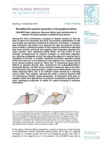 Physical phenomena / Aharonov–Bohm effect / Geometric phase / Graphene / Quantum optics / Optics / Magnetic monopole / Physics / Quantum mechanics / Quantum phases