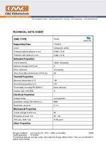 TECHNICAL DATA SHEET CMC TYPE[removed]Supporting Base