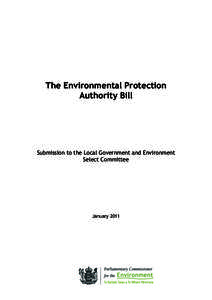 1  The Environmental Protection Authority Bill  Submission to the Local Government and Environment