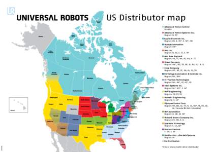 US Distributor map 	Advanced Motion Control 	Canada Advanced Motion Systems Inc. 	 Region: N. NY Applied Controls Inc.