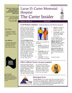 INDIANA FAMILY AND SOCIAL SERVICES ADMINISTRATION / MENTAL HEALTH AND ADDICTION Larue D. Carter Memorial Hospital