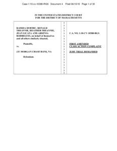 Case 1:10-cv[removed]RGS Document 4  Filed[removed]Page 1 of 33 IN THE UNITED STATES DISTRICT COURT FOR THE DISTRICT OF MASSACHUSETTS