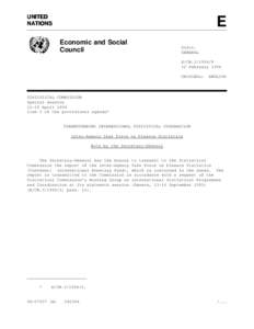 UNITED NATIONS E Economic and Social Council