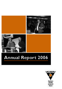 Annual Report[removed]Psychiatric Disability Services of Victoria